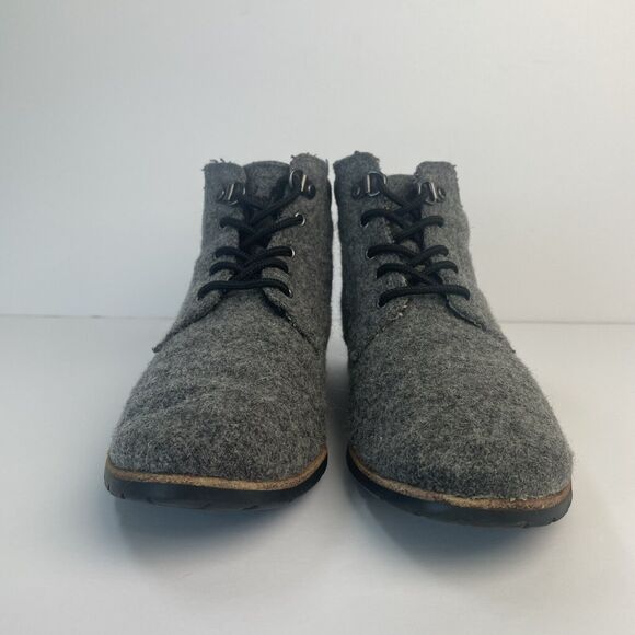 WOOLRICH Beebe Wool Lace Up Chukka Gray Winter Fall Hiking Boots Women's Size 7 - Picture 5 of 9